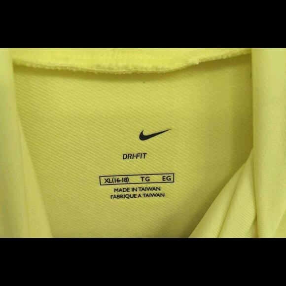 Nike Women Pullover Running Dry Fit Light Weight Neon Yellow Long Sleeve XL - Picture 4 of 4